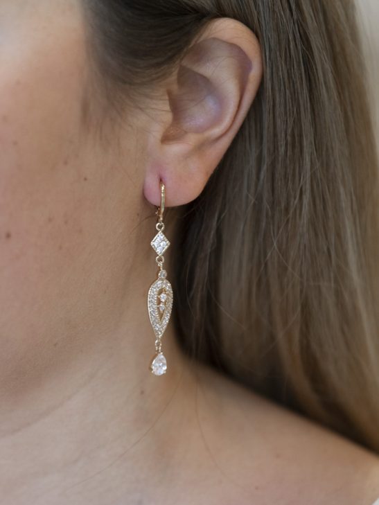 Crystal Linear Earrings|Ramona|Jeanette Maree|Shop Online