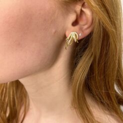 Iris – Gold diamond earrings