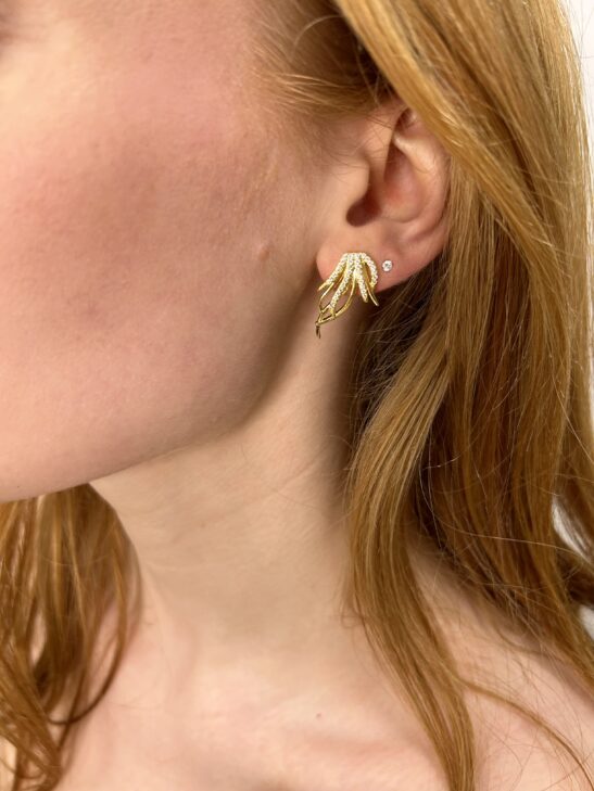 Gold diamond earrings|Iris|Jeanette Maree|Shop Online Now