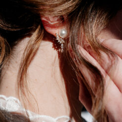 Kay- Gold stud pearl earrings