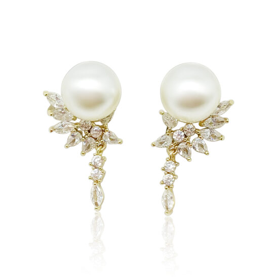Gold stud pearl earrings|Kay|Jeanette Maree|Shop Online Now