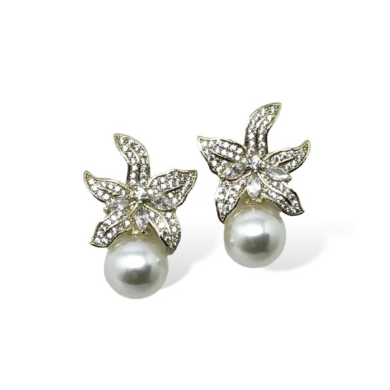 Pearl stud earrings gold|Tamika|Jeanette Maree|Shop Online Now