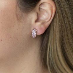 Martha-Pink Simple Stud Earring