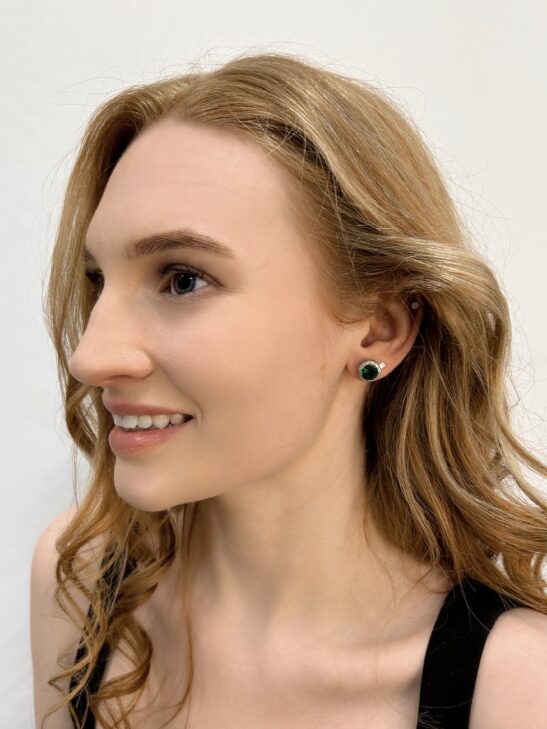 Emerald Classic Stud Earring|Aleah|Jeanette Maree