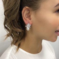 Hayden – Pearl diamond earrings