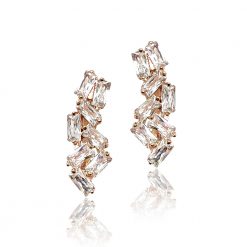 Presley|Crystal bridal earrings