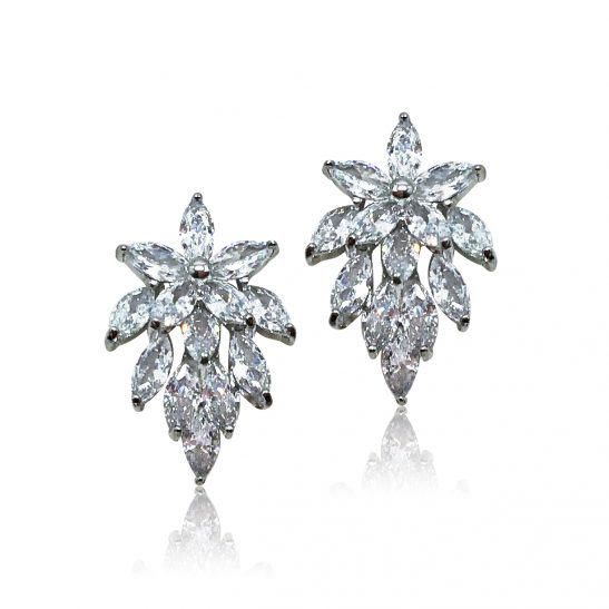 Amira Bridal Earrings | Diamond Stud Earring | Jeanette Maree