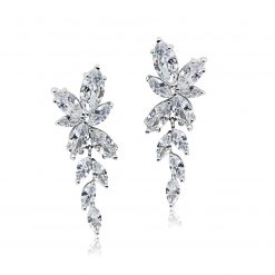 Evelynn-Long Drop Diamond Earrings