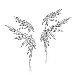 Ginny-Diamond Front and Back Earring