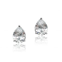 Thalia|Sterling silver diamond earrings