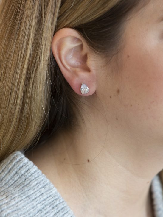 Sterling silver diamond earrings|Thalia|Jeanette Maree|Shop Online Now