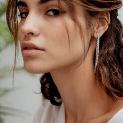 Ivanka-Delicate Diamond Drop Earrings