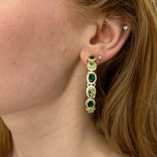 Emerald Hoop Earring |Kira|Jeanette Maree|Shop Online Now