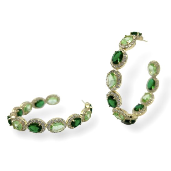 Emerald Hoop Earring|Kira|Jeanette Maree|Shop Online Now