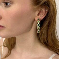 Kira – Emerald Hoop Earring