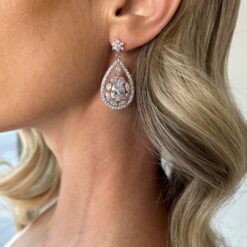 Bryce-Sterling Silver Pearl Drop Earrings