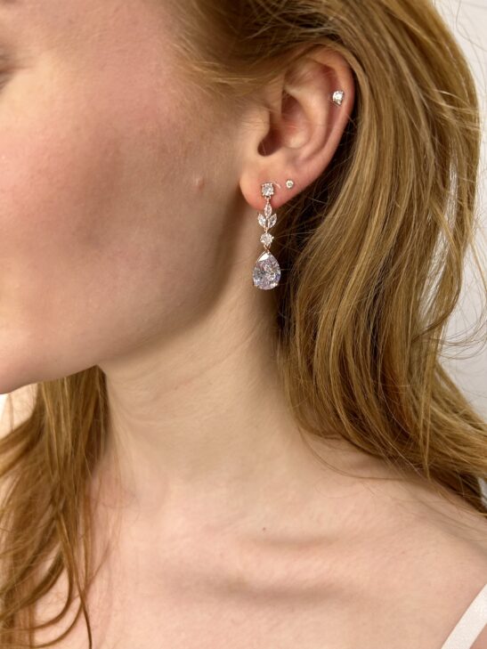 Simple Crystal Drop Earrings|Abelina|Jeanette Maree