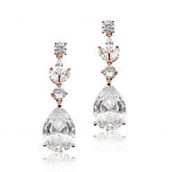 Abelina – Simple Crystal Drop Earrings