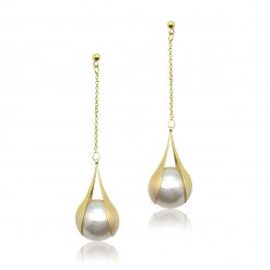Paxton-Chain Pearl Drop Earring