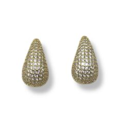 Esme  – Gold Diamante Teardrop Earrings