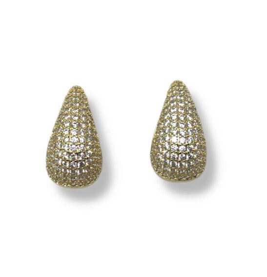 Gold Diamante Teardrop Earrings|Esme |Jeanette Maree