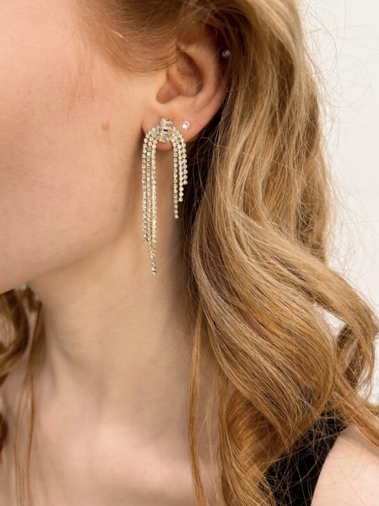 Petite Gold Crystal Earring | Avery|Jeanette Maree|Shop Online