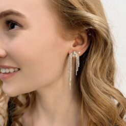 Avery- Petite Gold Crystal Earring