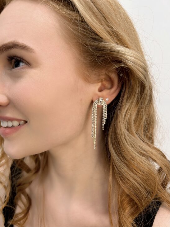 Petite Gold Crystal Earring | Avery|Jeanette Maree|Shop Online