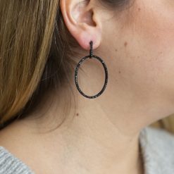 Dax-Black Hoop Earrings
