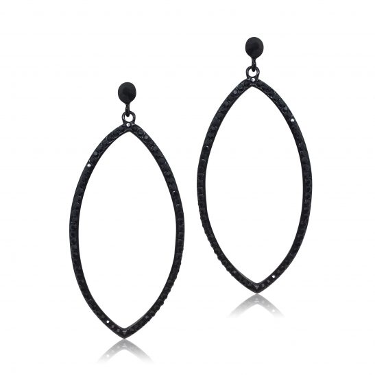 Black Crystal Hoop Earrings|Kenley|Jeanette Maree|Shop Online Now