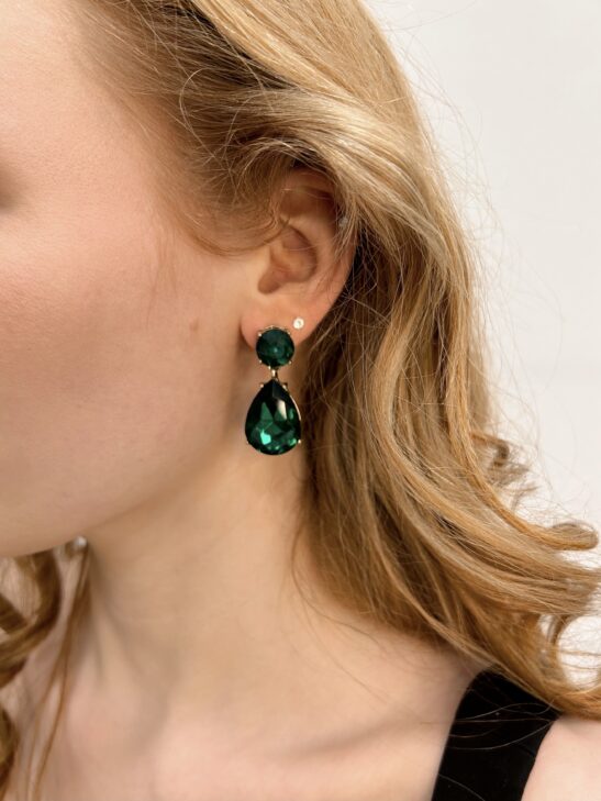 Green Fashion Drop Earring|Ornelia|Jeanette Maree
