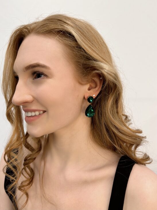 Green Fashion Drop Earring|Ornelia|Jeanette Maree
