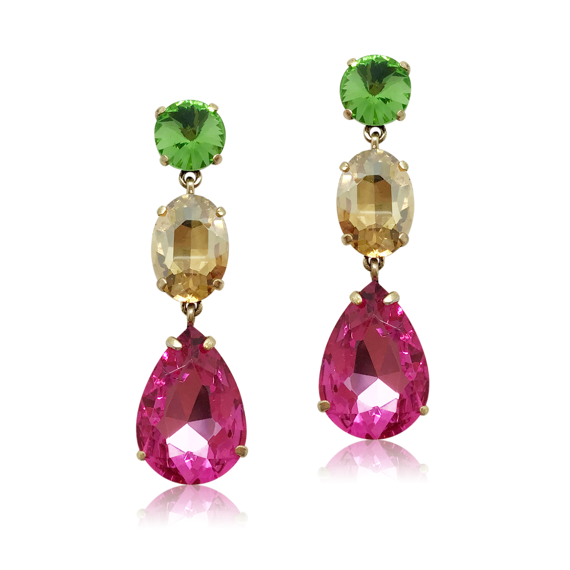 Green Fashion Statement Earring |Mariah|Jeanette Maree|Shop Online Now