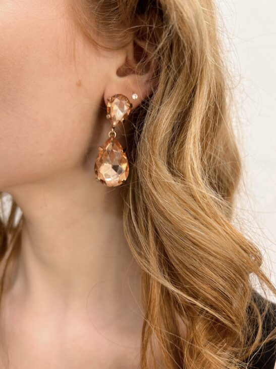 Peach Fashion Drop Earring|Varda|Jeanette Maree