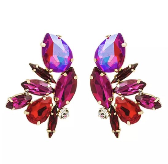 Fuchsia Pink Statement Stud Earring|Cressida|Jeanette Maree|Shop Online Now
