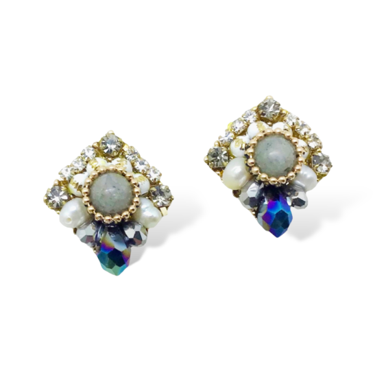 Multi Coloured Crystal Earrings|Bessie|Jeanette Maree|Shop Online Now