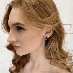 Silvana – Elegant Navy Crystal Earrings
