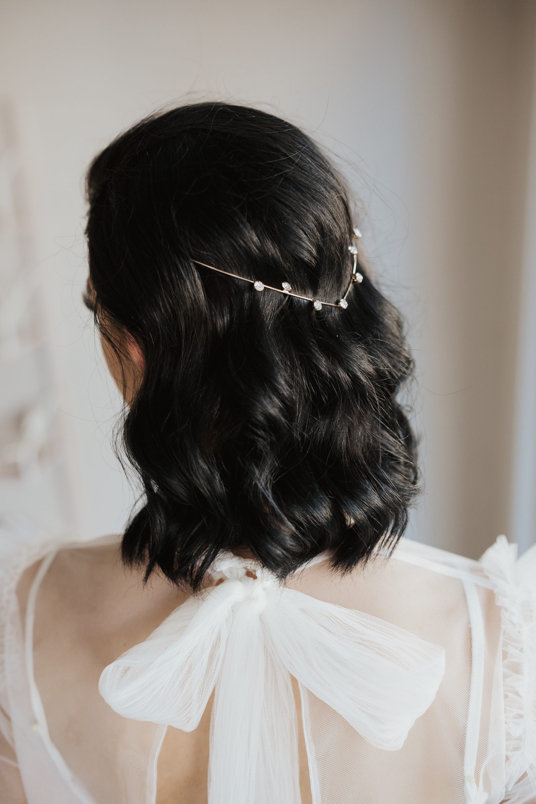 Designed and decorated to perfection this gold and diamond headband can sit delicately on your head or be woven together with your hair to create an elegant and dreamy hairstyle. A simple, yet very elegant accessory that is made using high-quality gold and crystals.
