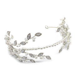 Viola-Bridal Headband Pearl