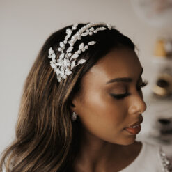 Viola-Bridal Headband Pearl