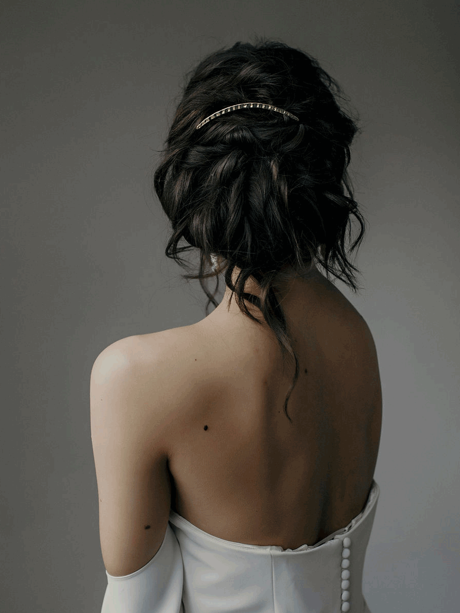 Crystal hair comb/ pin for back of hair | Bridal Hairpiece for Back of Hair