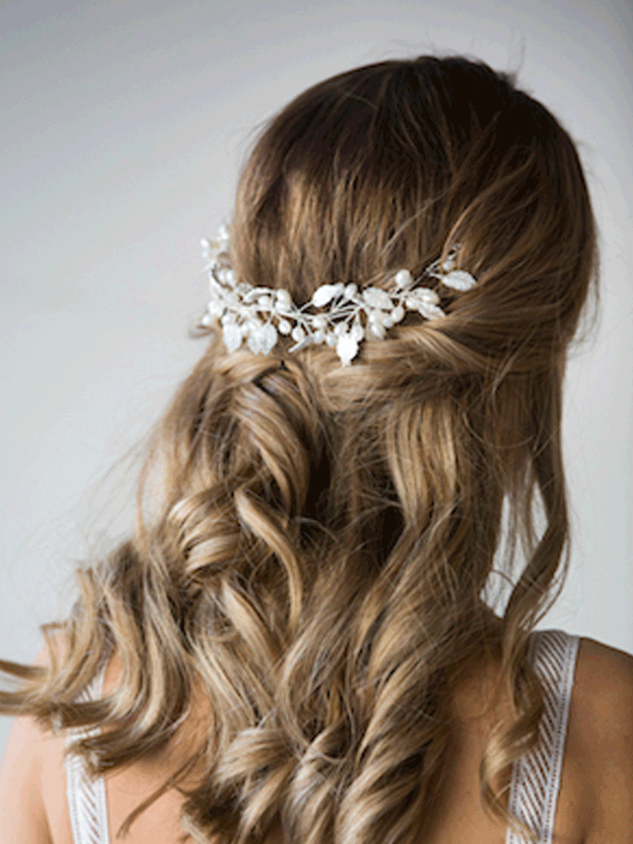 Silver Bridal Vine Hairpiece
