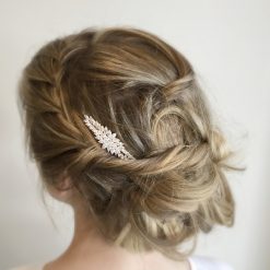 Rose-Bridal Hair Comb Rose Gold