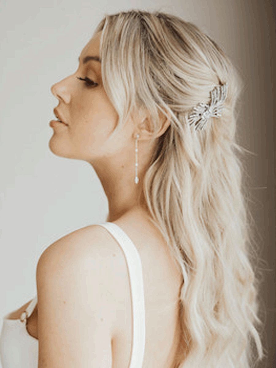 Silver and Crystal Bridal Hair Comb