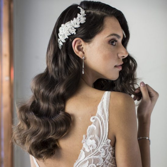 Pearl And Crystal Bridal Hair Comb|Lorie|Jeanette Maree