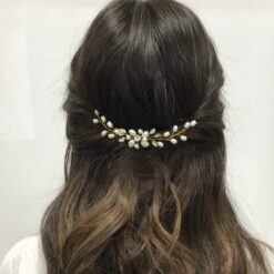 Kantuta|Silver Pearl Hair Clip