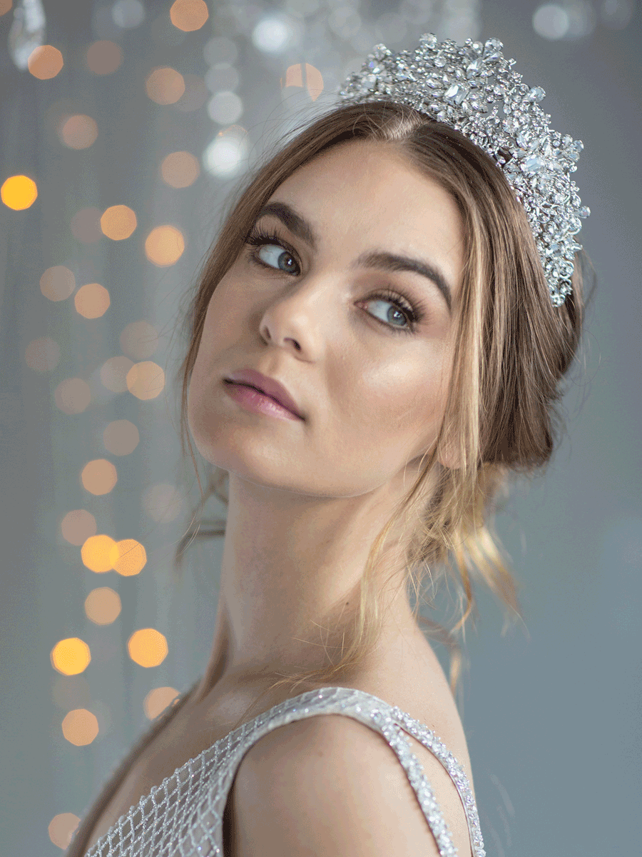 Silver Tiara for wedding | Bridal Hairpiece for front of hair | Jeanette Maree Melbourne