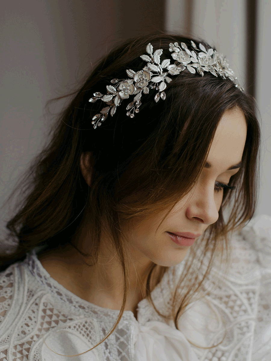 Silver Bridal Headband