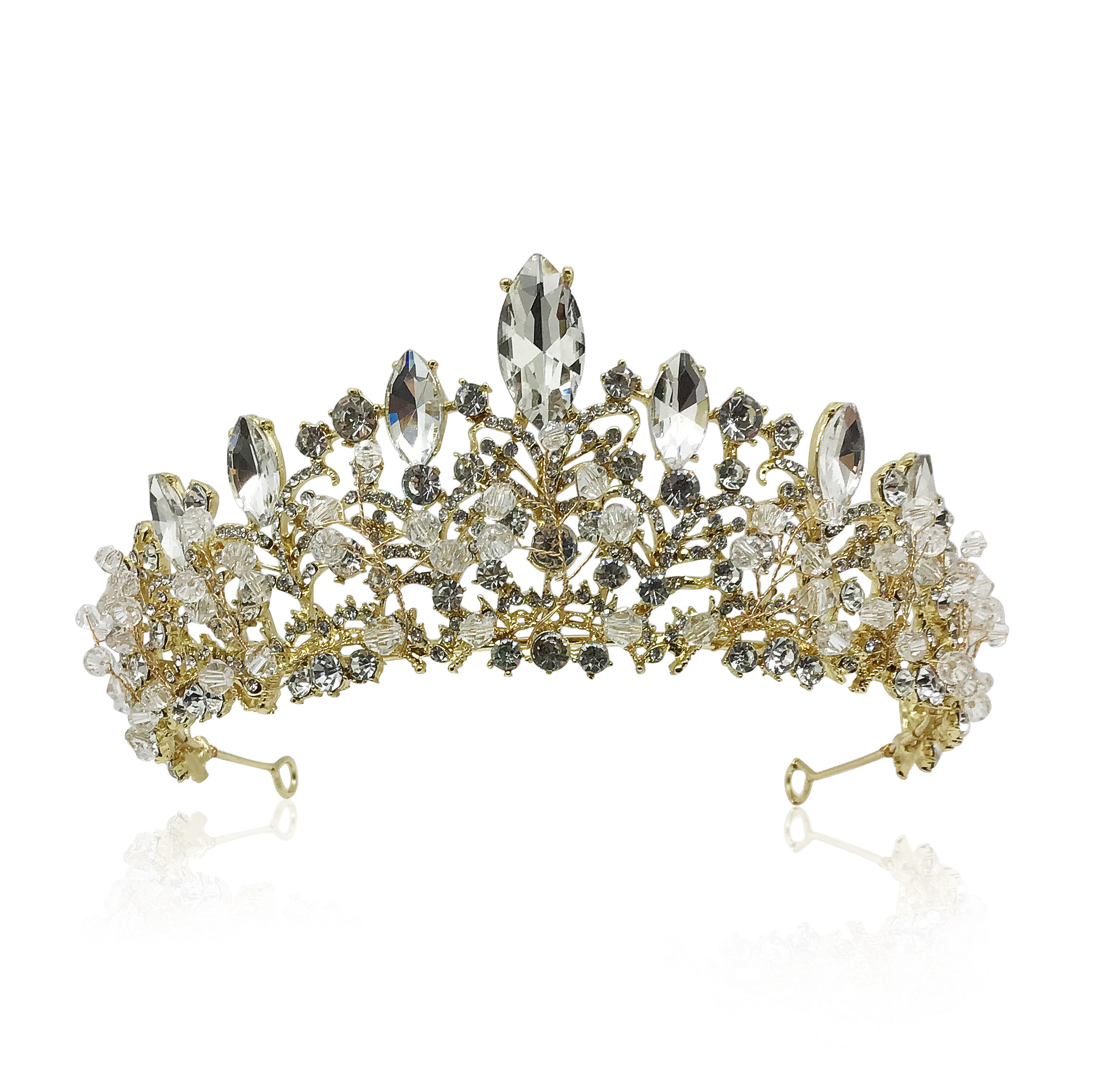 Bold Crystal Bridal Crown - Isadora | Jeanette Maree