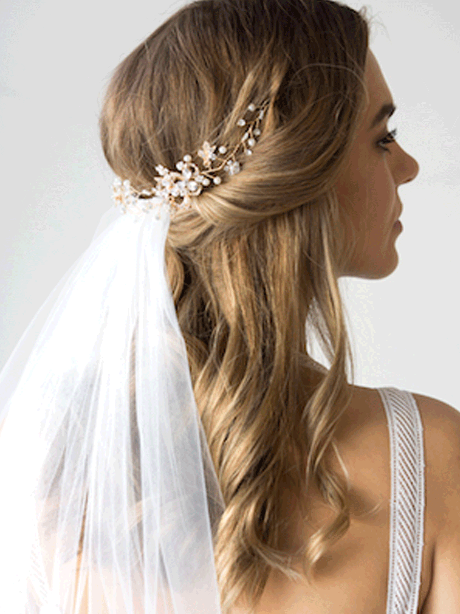 Bridal Hair Clip with Veil